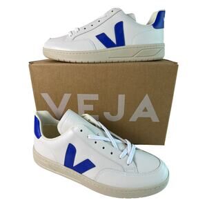 VEJA Mens Trainers V-12 Casual Lace Up Low Top Sneaker Leather Extra White/Paros